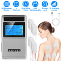 TENS Unit 4-Channel Muscle Stimulator with 8 pads