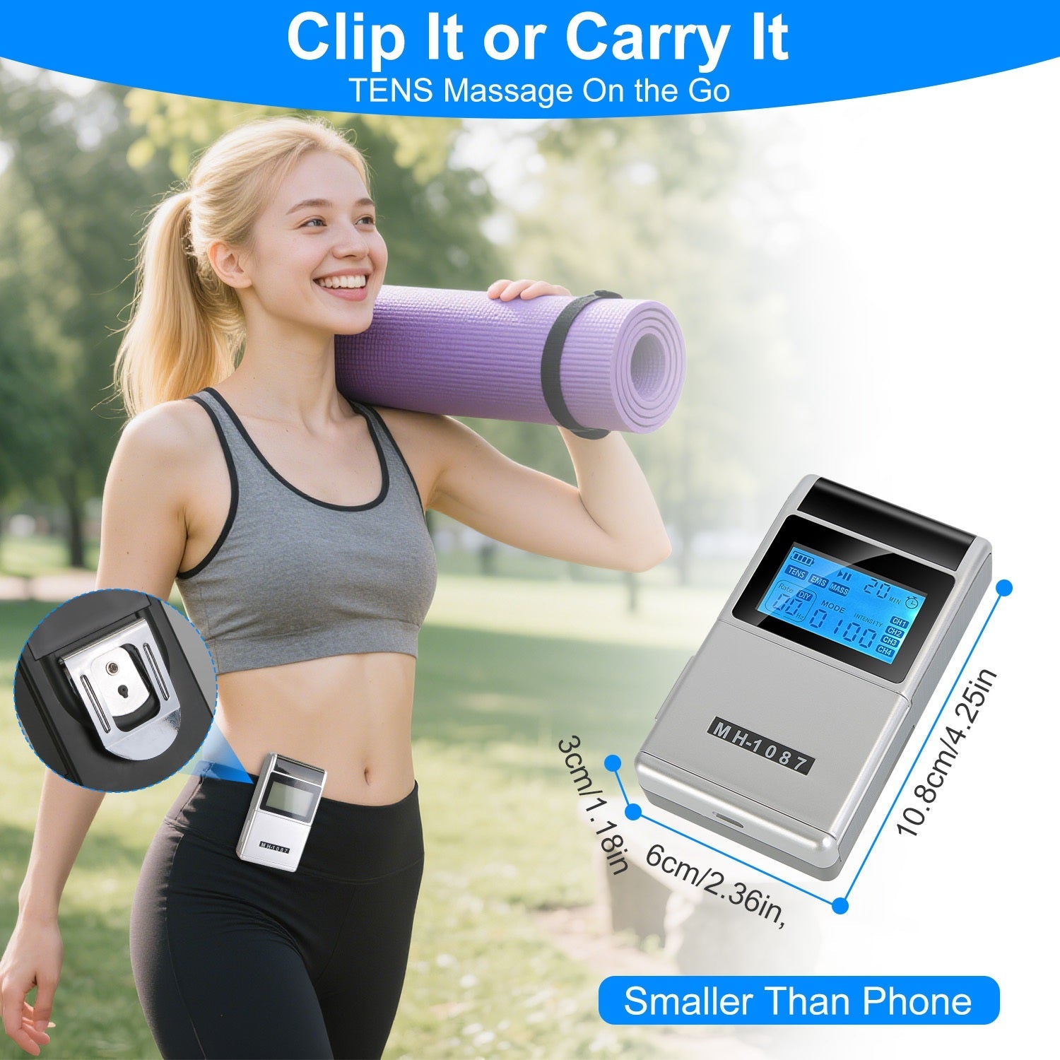 4-Channel TENS &amp; EMS Muscle Stimulator — 48 Modes - Solutions for Her & Him