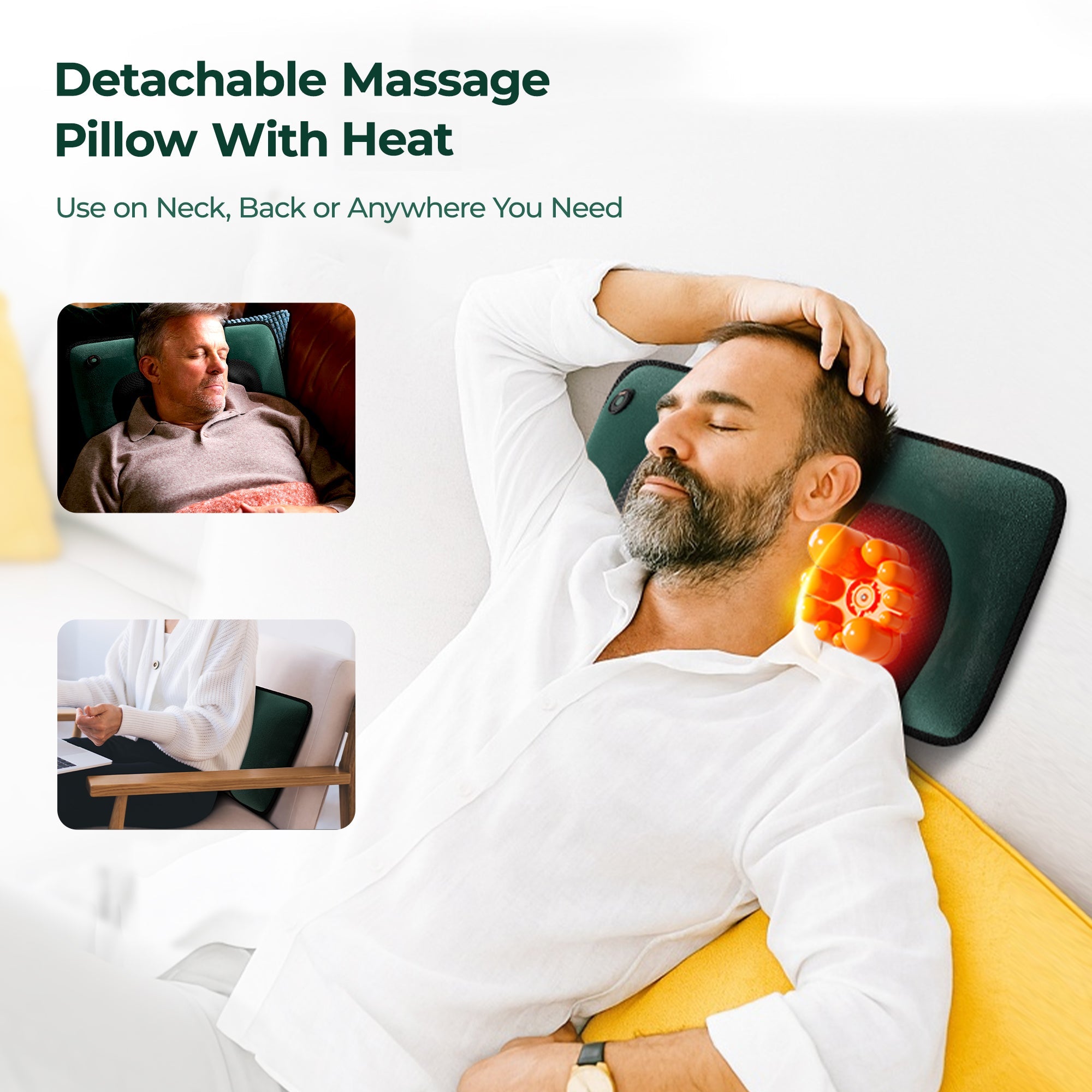 Foldable Neck & Shoulder Massager — Heat Therapy Multi-Mode - Solutions for Her & Him