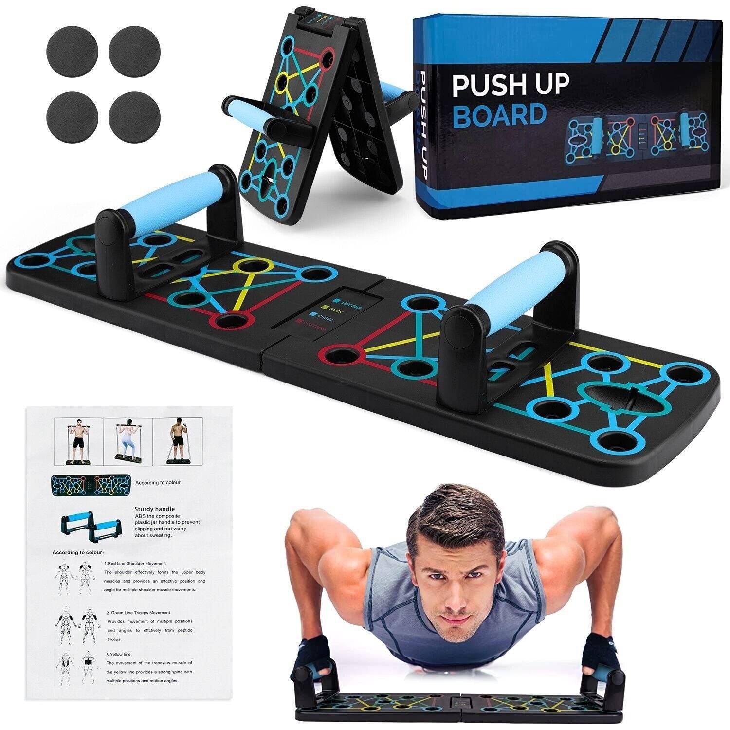 Foldable Push-Up Fitness Board — Multi-functional Training