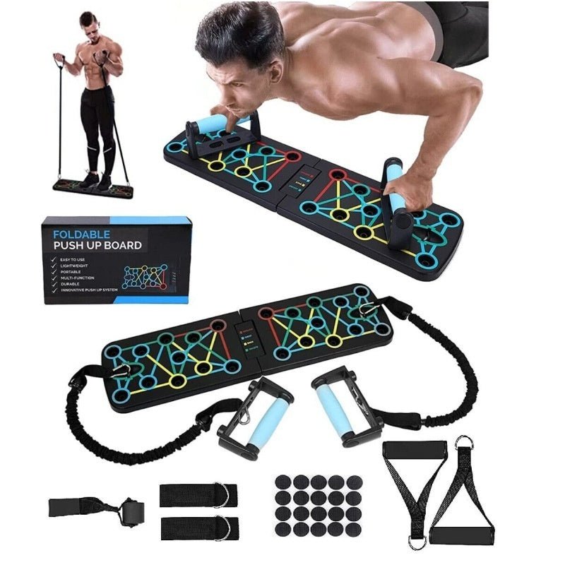 Foldable Push-Up Fitness Board — Multi-functional Training - Solutions for Her & Him