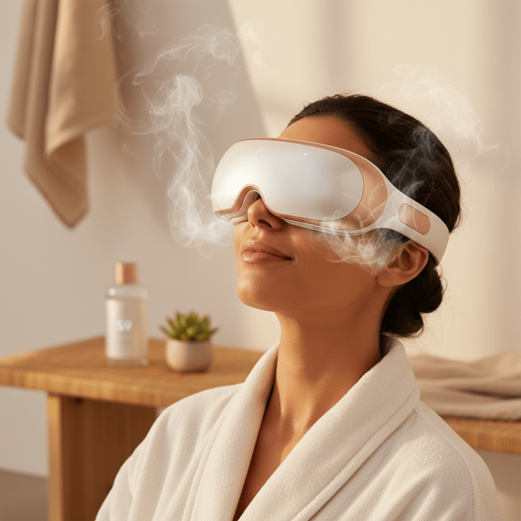 Smart Eye Massager — Heat Compress, Steam & Bluetooth Music - Solutions for Her & Him